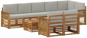 vidaXL Sofa-Set Massivholz Akazienholz, modular (3384537)