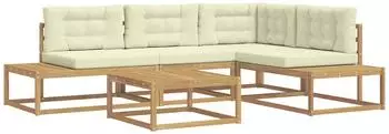 vidaXL Outdoor-Sofagarnitur mit Kissen Wei&szlig; 79 x 79 x 37 cm (3387004)