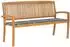 vidaXL Stapelbare Gartenbank mit Auflage 159cm Massivholz Teak (3063320)