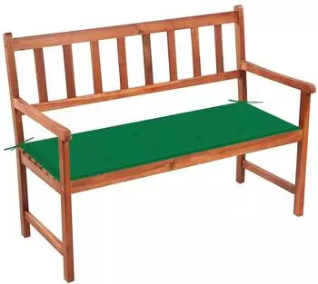 vidaXL Gartenbank mit Auflage 120cm Akazienholz (3063773)