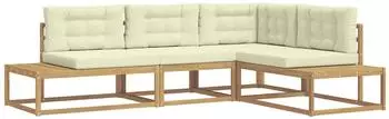 vidaXL Outdoor-Sofagarnitur wei&szlig;, Polyester (3386999)