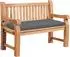 CLP Daxon Gartenbank Teakholz 150cm mit Sitzkissen, dunkelgrau (328663)