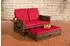 CLP Ancona Polyrattan 2-Sitzer Gartensofa, braun-meliert/rubinrot (11837640)