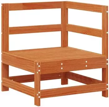 vidaXL Gartenecksofa Massives Kiefernholz Wachsbraun 62 x 62 x 70,5 cm (865471)
