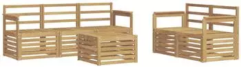 vidaXL Sofa-Set aus massivem Akazienholz (3391379)
