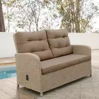 Destiny Loungesofa "MERANO II" Aluminium, Polyrattan, 2er Sofa, inkl. Auflagen