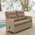 Destiny Merano II 2-Sitzer Loungesofa Polyrattan/Aluminium, Rückenlehne verstellbar, Pearl Shell