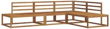 vidaXL Outdoor-Sofagarnitur 4-teilig Natur Massivholz Akazie (3368132)