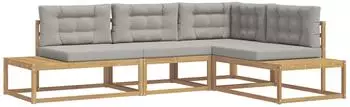 vidaXL Outdoor-Sofagarnitur Wei&szlig; 277,5 x 198,5 x 73 cm (3387000)