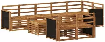 vidaXL Sofa-Set Massivholz Akazienholz, modular, Outdoor (3384520)