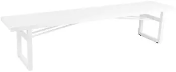 Brafab Vevi Gartenbank Aluminium Weiß 200cm
