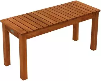DEGAMO Merida Hockerbank ohne R&uuml;ckenlehne, Eukalyptusholz, 78cm (22172)