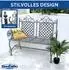 DanDiBo Gartenbank 2-Sitzer Metall Grau 120cm wetterfest (96592)