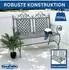 DanDiBo Gartenbank 2-Sitzer Metall Grau 120cm wetterfest (96592)