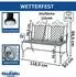 DanDiBo Gartenbank 2-Sitzer Metall Grau 120cm wetterfest (96592)