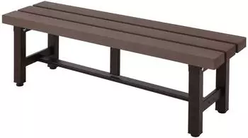 Proregal Alu Gartenbank 40x120x34cm Braun