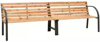vidaXL Doppel-Gartenbank 225cm Massivholz Tanne (319575)