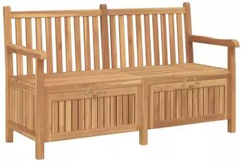 vidaXL Gartenbank mit Stauraum, Teak-Massivholz, 150x60x90cm (42001960)