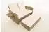 CLP Ancona 2er Polyrattan-Sofa, natur, cremeweiß, verstellbare Rückenlehne (11620026)