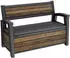 Keter Deco Garden Gartenbank mit Stauraum 227l, Holzoptik Walnuss (261839)