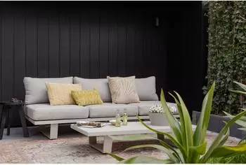 Woood Bear Gartensofa 3-Sitzer, Aluminium & Polyester, sand (23419868-0)