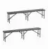 Relaxdays Bierbank 2er-Set 180cm, schwarz/grau