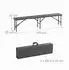 Relaxdays Bierbank 2er-Set 180cm, schwarz/grau