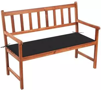 vidaXL Gartenbank mit Auflage 120cm Akazienholz (3063775)