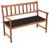 vidaXL Gartenbank mit Auflage 120cm Akazienholz (3063775)