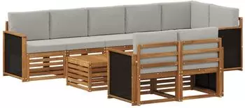vidaXL Garten-Sofaset Akazienholz Massivholz, 8-tlg. (3384522)