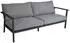 Brafab Samvaro 2,5-Sitzer Gartensofa Aluminium/Olefin anthrazit/pearl grey