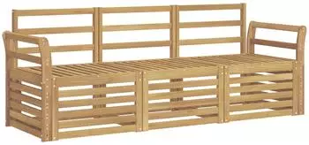 vidaXL Sofagarnitur Massivholz Akazie, 3-teilig (3391314)