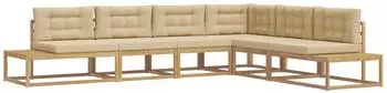 vidaXL Outdoor-Sofagarnitur wei&szlig;, Polyester (3387012)