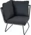 Siena Garden Kansas Lounge Ecksofa Aluminium, Geflecht dunkelgrau mit Kissen (T59866)