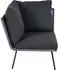 Siena Garden Kansas Lounge Ecksofa Aluminium, Geflecht dunkelgrau mit Kissen (T59866)