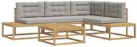Outdoor-sofagarnitur 5 Stk. Wei&szlig; Polyester Vidaxl