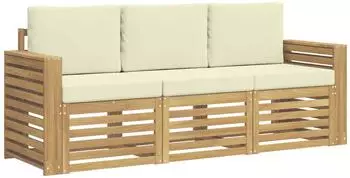 vidaXL Sofagarnitur Akazienholz massiv, 3-teilig (3391320)