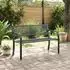 vidaXL Gartenbank 119cm, schwarz Stahl (4002828)