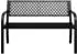 vidaXL Gartenbank 119cm, schwarz Stahl (4002828)