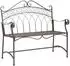 Dehner Gartenbank Antik 2-Sitzer, Eisen, braun (110x55x103,5cm)