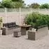 vidaXL Gartensofa-Set mit Kissen, 9-tlg., grau, Poly-Rattan (3363908)