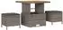 vidaXL Gartensofa-Set mit Kissen, 9-tlg., grau, Poly-Rattan (3363908)