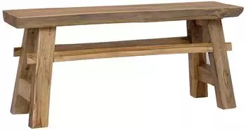 vidaXL Sitzbank 100x29x43,5cm Massivholz Teak, natur