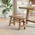 vidaXL Sitzbank 100x29x43,5cm Massivholz Teak, natur