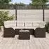 vidaXL Garten-Sofa-Set 7-teilig, Poly-Rattan, braun (3345598)