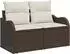 vidaXL Garten-Sofa-Set 7-teilig, Poly-Rattan, braun (3345598)