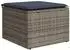 vidaXL Gartensofa-Set 6-teilig mit Kissen, grau, Polyrattan (3221720)