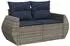 vidaXL Gartensofa-Set 6-teilig mit Kissen, grau, Polyrattan (3221720)