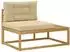 vidaXL Outdoor-Sofagarnitur weiß, Polyester, 230,5x83x73cm (3386992)