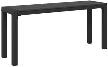 vidaXL Gartenbank Stahl und WPC, schwarz, 100x28x45cm (42001771)